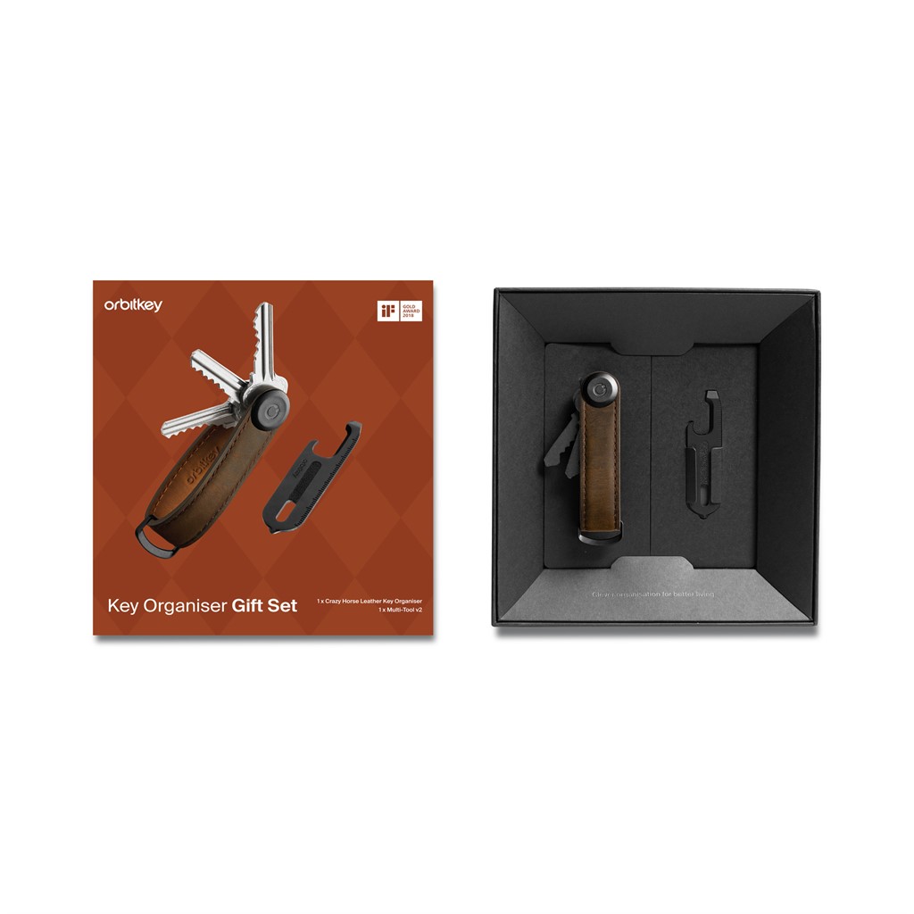 Gift Set Crazy Horse Leather Key Organiser + Multitool V2 (Limited Edition)